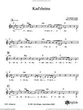 Cover icon of Kad'sheinu sheet music for voice and other instruments (fake book) by Steve Klaper, intermediate skill level