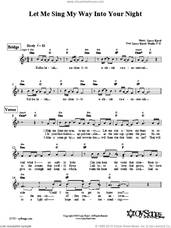 Cover icon of Let Me Sing My Way Into Your Night sheet music for voice and other instruments (fake book) by Larry Karol, intermediate skill level