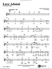 Cover icon of Love Adonai sheet music for voice and other instruments (fake book) by Lisa Levine, intermediate skill level