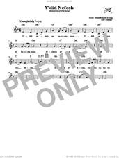 Cover icon of Y'did Nefesh (Beloved Of The Soul) sheet music for voice and other instruments (fake book) by Ehud and Sara Zweig, Ehud Zweig and Sara Zweig, intermediate skill level