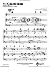 Cover icon of Mi Chamochah sheet music for voice, piano or guitar by Lisa Levine, intermediate skill level