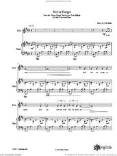 Cover icon of Never Forget sheet music for voice, piano or guitar by Jeff Marder, intermediate skill level