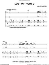 Cover icon of Lost Without U sheet music for bass (tablature) (bass guitar) by Robin Thicke and Sean Hurley, intermediate skill level