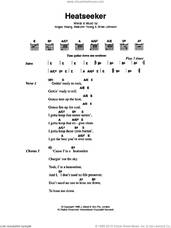 Cover icon of Heatseeker sheet music for guitar (chords) by AC/DC, Angus Young, Brian Johnson and Malcolm Young, intermediate skill level