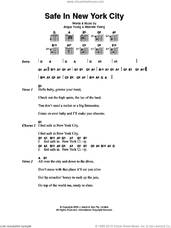 Cover icon of Safe In New York City sheet music for guitar (chords) by AC/DC, Angus Young and Malcolm Young, intermediate skill level