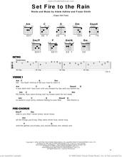 Cover icon of Set Fire To The Rain sheet music for guitar solo by Adele, Adele Adkins and Fraser T. Smith, beginner skill level