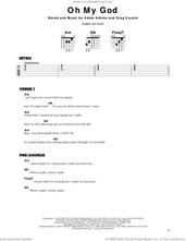 Cover icon of Oh My God sheet music for guitar solo by Adele, Adele Adkins and Greg Kurstin, beginner skill level