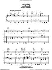 Cover icon of Ivory Rag sheet music for voice, piano or guitar by Lou Busch and Jack Elliott, intermediate skill level