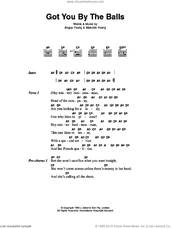 Cover icon of Got You By The Balls sheet music for guitar (chords) by AC/DC, Angus Young and Malcolm Young, intermediate skill level