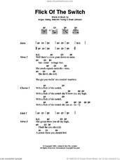 Cover icon of Flick Of The Switch sheet music for guitar (chords) by AC/DC, Angus Young, Brian Johnson and Malcolm Young, intermediate skill level