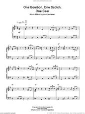 Cover icon of One Bourbon, One Scotch, One Beer sheet music for piano solo by John Lee Hooker, easy skill level