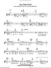 Cover icon of Any Time At All sheet music for voice and other instruments (fake book) by The Beatles, John Lennon and Paul McCartney, intermediate skill level