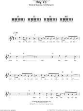 Cover icon of Hey Ya! sheet music for piano solo (chords, lyrics, melody) by OutKast and Andre Benjamin, intermediate piano (chords, lyrics, melody)
