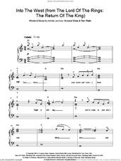 Cover icon of Into The West (from The Lord Of The Rings: The Return Of The King) sheet music for piano solo by Annie Lennox, Fran Walsh and Howard Shore, easy skill level