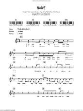 Cover icon of Naive sheet music for voice and other instruments (fake book) by The Kooks, Hugh Harris, Luke Pritchard, Max Rafferty and Paul Garred, intermediate skill level