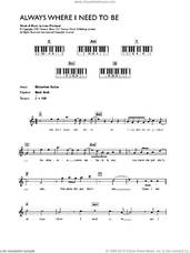 Cover icon of Always Where I Need To Be sheet music for voice and other instruments (fake book) by The Kooks and Luke Pritchard, intermediate skill level