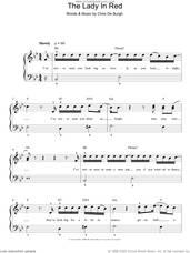 Cover icon of The Lady In Red sheet music for piano solo by Chris de Burgh, easy skill level