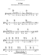 Cover icon of If I Fell sheet music for voice and other instruments (fake book) by The Beatles, John Lennon and Paul McCartney, intermediate skill level
