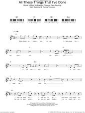 Cover icon of All These Things That I've Done sheet music for piano solo (chords, lyrics, melody) by The Killers, Brandon Flowers, Dave Keuning, Mark Stoermer and Ronnie Vannucci, intermediate piano (chords, lyrics, melody)