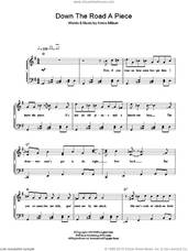 Cover icon of Down The Road A Piece sheet music for piano solo by Amos Milburn, easy skill level
