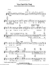 Cover icon of You Can't Do That sheet music for voice and other instruments (fake book) by The Beatles, John Lennon and Paul McCartney, intermediate skill level