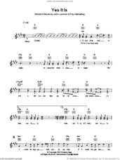 Cover icon of Yes It Is sheet music for voice and other instruments (fake book) by The Beatles, John Lennon and Paul McCartney, intermediate skill level