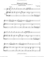 Cover icon of Minuet In G Minor, BWV Anh. 115 sheet music for clarinet and piano by Christian Petzold, classical score, intermediate skill level