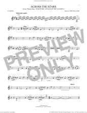 Cover icon of Across The Stars (from Star Wars: Attack Of The Clones) sheet music for clarinet solo by John Williams, intermediate skill level