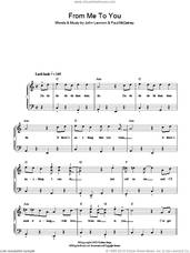 Cover icon of From Me To You sheet music for piano solo by The Beatles, John Lennon and Paul McCartney, easy skill level