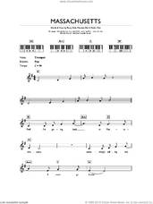 Cover icon of Massachusetts sheet music for piano solo (chords, lyrics, melody) by Bee Gees, Barry Gibb, Maurice Gibb and Robin Gibb, intermediate piano (chords, lyrics, melody)
