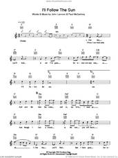 Cover icon of I'll Follow The Sun sheet music for voice and other instruments (fake book) by The Beatles, John Lennon and Paul McCartney, intermediate skill level
