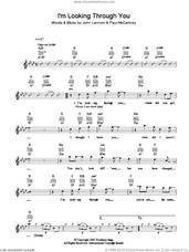 Cover icon of I'm Looking Through You sheet music for voice and other instruments (fake book) by The Beatles, John Lennon and Paul McCartney, intermediate skill level