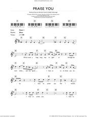 Cover icon of Praise You sheet music for piano solo (chords, lyrics, melody) by Fatboy Slim, Camille Yarborough and Norman Cook, intermediate piano (chords, lyrics, melody)