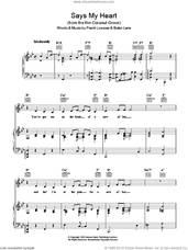 Cover icon of Says My Heart sheet music for voice, piano or guitar by Billie Holiday, Burton Lane and Frank Loesser, intermediate skill level