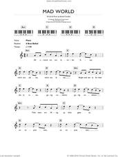 Cover icon of Mad World, (intermediate) sheet music for piano solo (chords, lyrics, melody) by Gary Jules and Roland Orzabal, intermediate piano (chords, lyrics, melody)