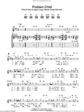 Cover icon of Problem Child sheet music for guitar (tablature) by AC/DC, Angus Young, Bon Scott and Malcolm Young, intermediate skill level