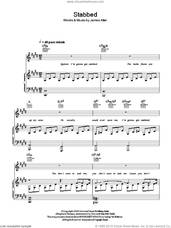 Cover icon of Stabbed sheet music for voice, piano or guitar by Glasvegas and James Allan, intermediate skill level