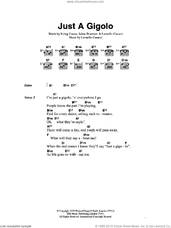 Cover icon of Just A Gigolo sheet music for guitar (chords) by Louis Prima, Leonello Casucci, Irving Caesar and Julius Brammer, intermediate skill level