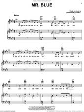 Cover icon of Mr. Blue sheet music for voice, piano or guitar by Garth Brooks, Pat Boone, The Fleetwoods and DeWayne Blackwell, intermediate skill level