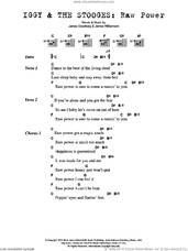 Cover icon of Raw Power sheet music for guitar (chords) by The Stooges, Iggy Pop, James Osterberg and James Williamson, intermediate skill level