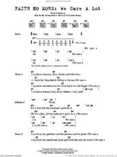 Cover icon of We Care A Lot sheet music for guitar (chords) by Faith No More, Bill Gould, Charles Mosley, Mike Bordin and Roddy Bottum, intermediate skill level