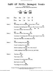 Cover icon of Damaged Goods sheet music for guitar (chords) by Gang Of Four, Andrew Gill, David Allen, Hugo Burnham and Jonathan King, intermediate skill level