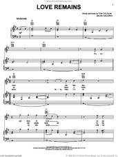 Cover icon of Love Remains sheet music for voice, piano or guitar by Collin Raye, Jim Daddario and Tom Douglas, wedding score, intermediate skill level