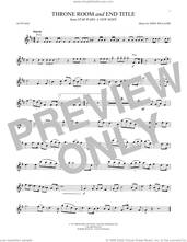 Cover icon of Throne Room and End Title (from Star Wars: A New Hope) sheet music for alto saxophone solo by John Williams, intermediate skill level