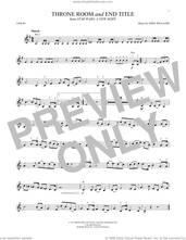 Cover icon of Throne Room and End Title (from Star Wars: A New Hope) sheet music for violin solo by John Williams, intermediate skill level