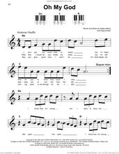 Cover icon of Oh My God sheet music for piano solo by Adele, Adele Adkins and Greg Kurstin, beginner skill level