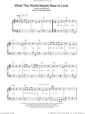 Cover icon of What The World Needs Now Is Love sheet music for voice and piano by Bacharach & David, Burt Bacharach and Hal David, intermediate skill level