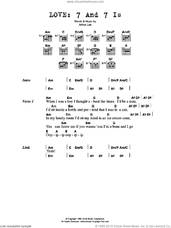 Cover icon of 7 And 7 Is sheet music for guitar (chords) by Love and Arthur Lee, intermediate skill level