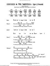 Cover icon of Spellbound sheet music for guitar (chords) by Siouxsie & The Banshees, John McGeoch, Peter Clarke, Steve Severin and Susan Ballion, intermediate skill level