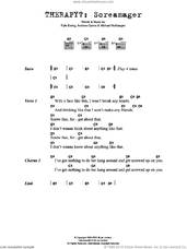 Cover icon of Screamager sheet music for guitar (chords) by Therapy?, Andrew Cairns, Fyfe Ewing and Michael McKeegan, intermediate skill level